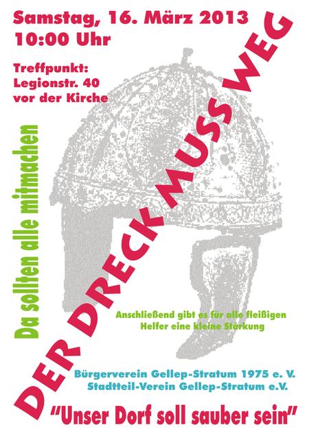 Plakat "Dreck - Weg - Tag"